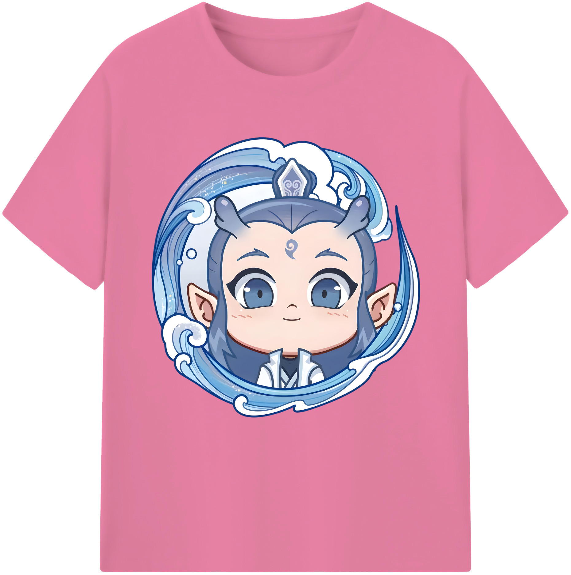 （画像用） Ne Zha 2 ナタ 魔童の大暴れ 綿100％半袖Tシャツ（フロントプリント）